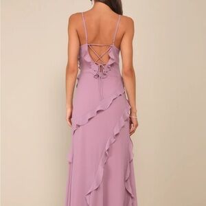 NWT lulus XL light long prom wedding special occasion dress lavender mauve